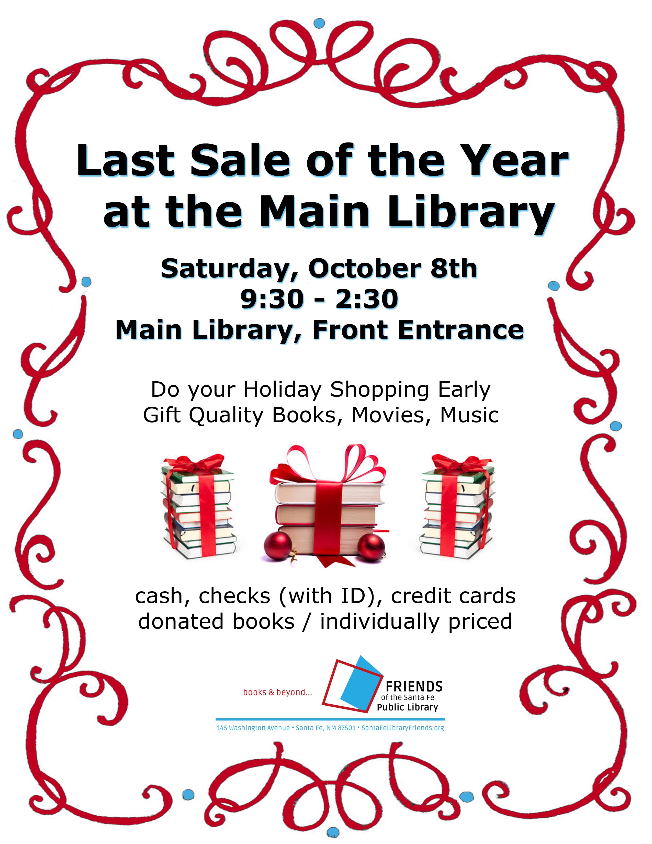 Last Sale of the year at the Main Library