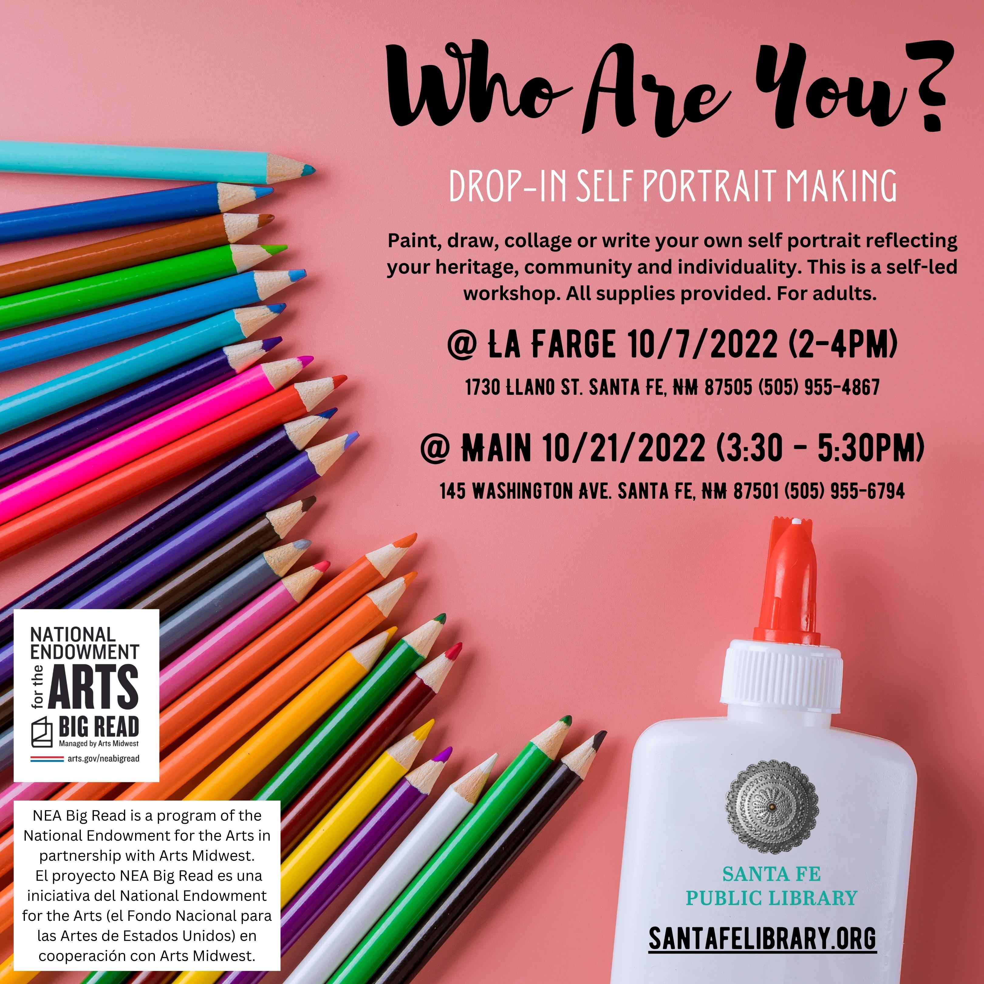 Who Are You? Drop-In Self Portrait Making