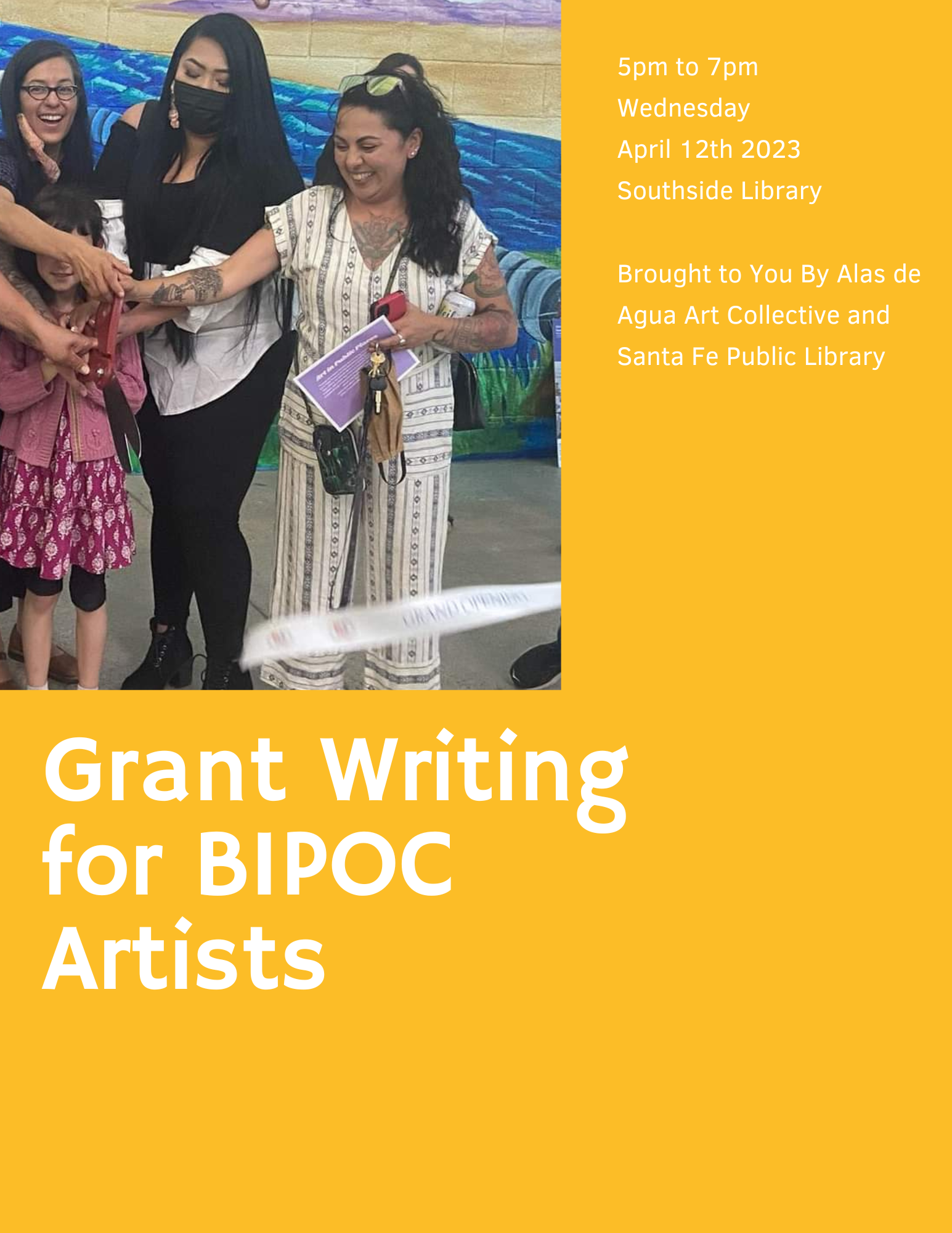 Alas de Agua Art Collective Grant Writing for BIPOC artists