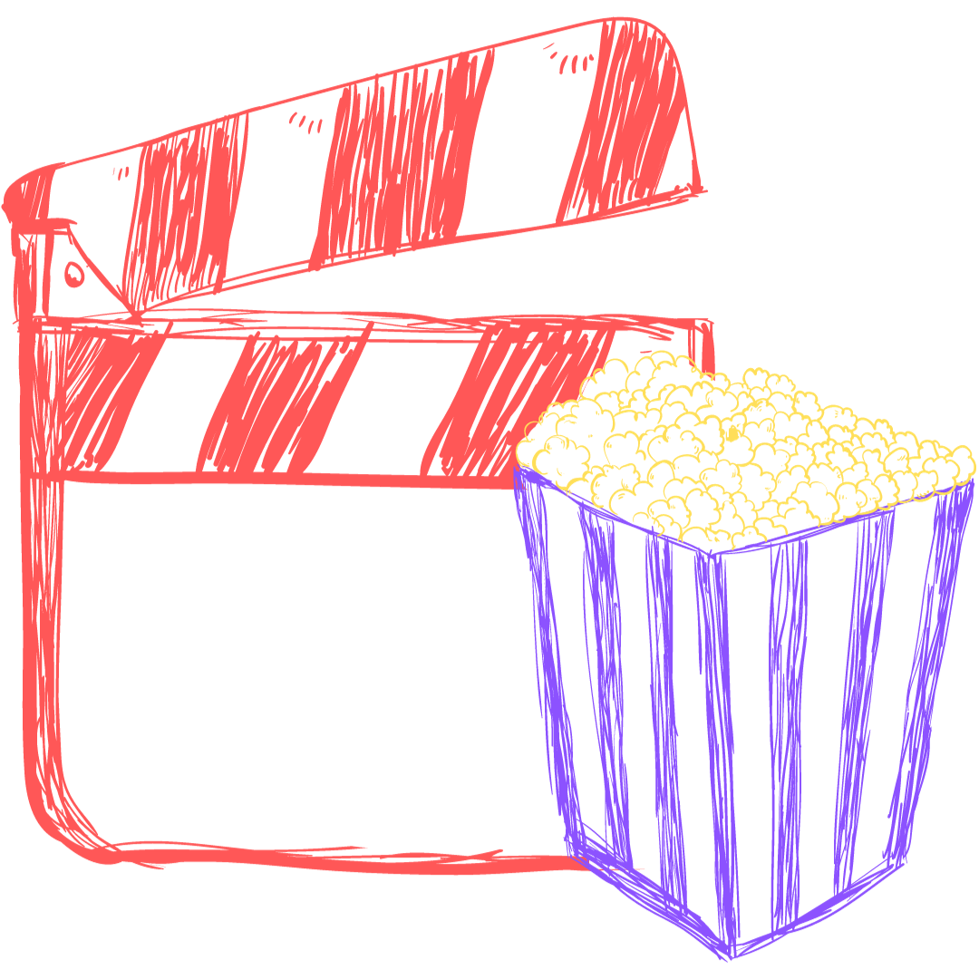 Movie Marker and Popcorn