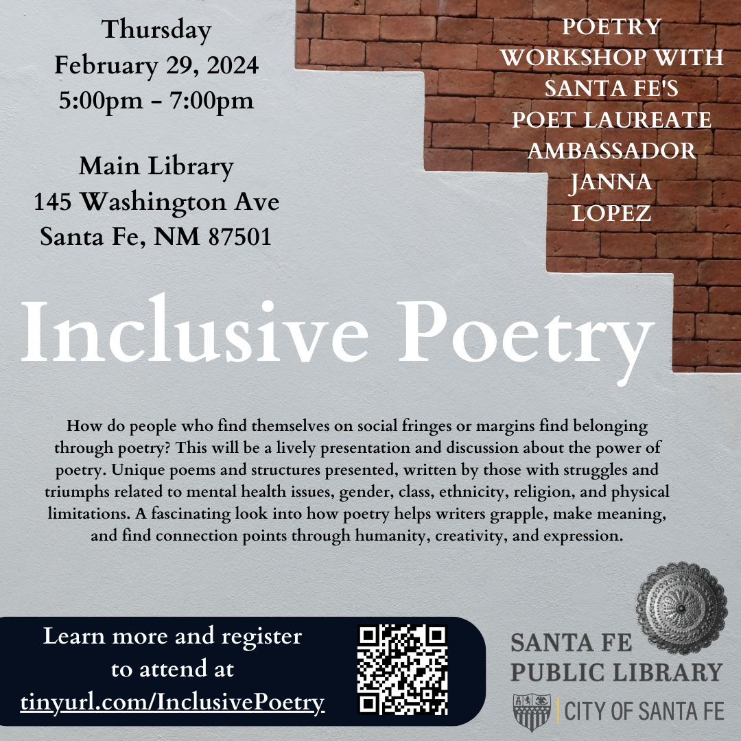 Inclusive Poetry Workshop Flyer