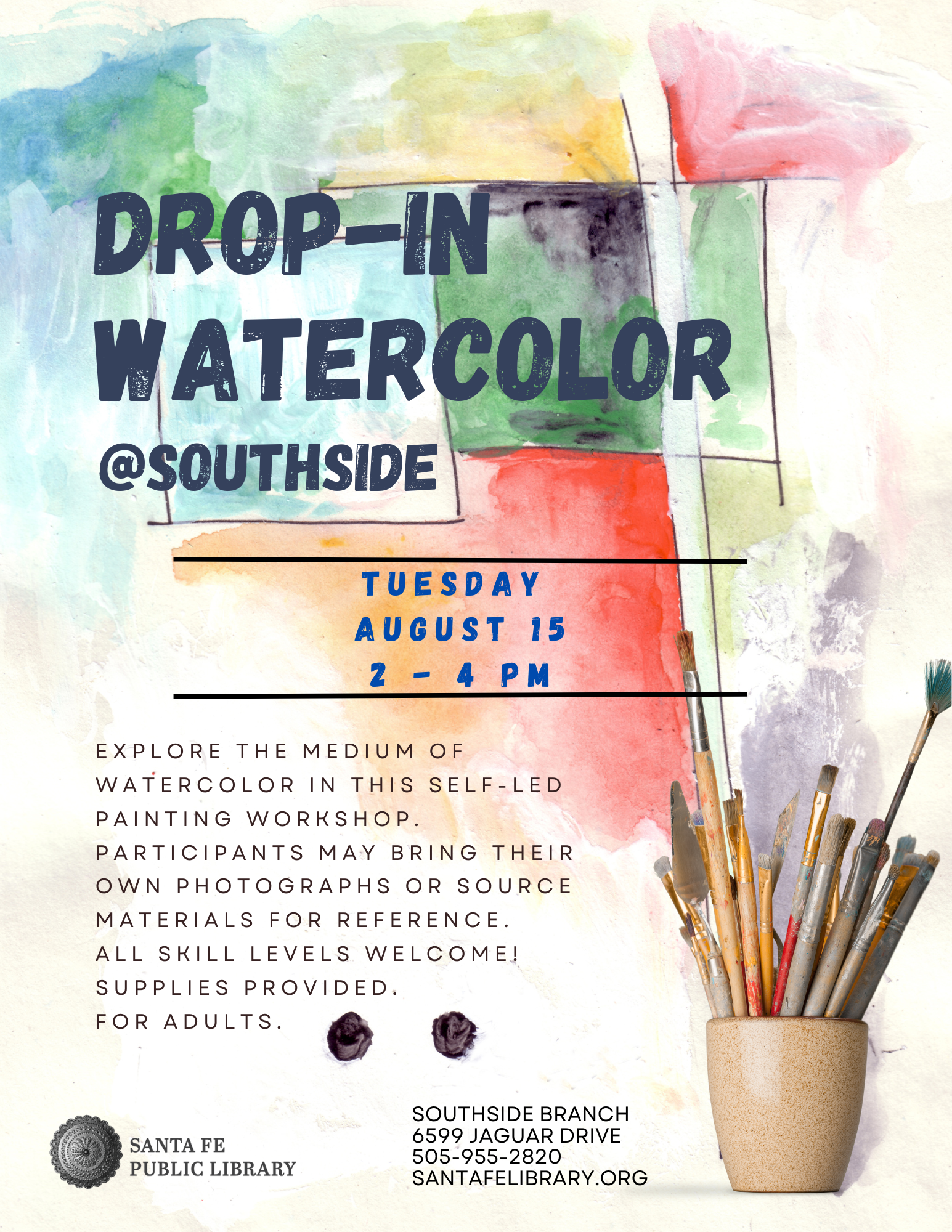 Watercolor workshop flier