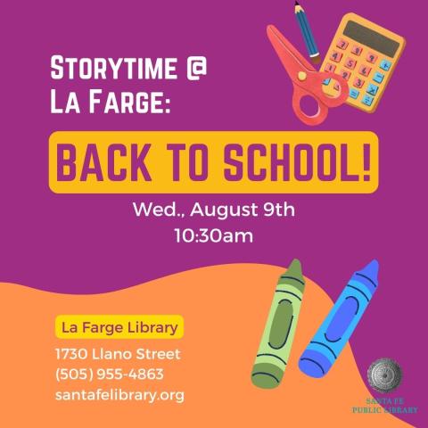 Back to School! Storytime and Craft