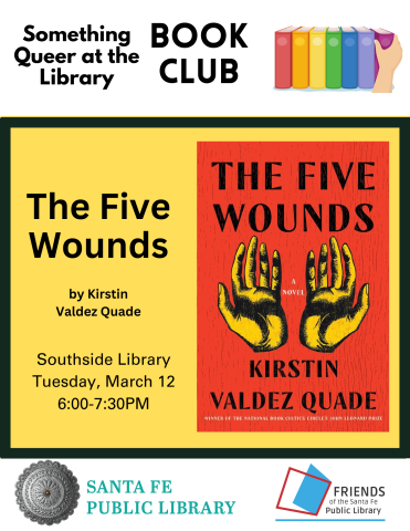 Cover of  the book The Five Wounds with two hands, palms facing viewer