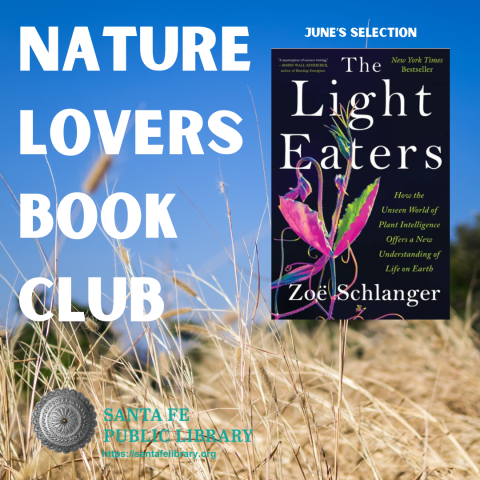 Text reads nature Lovers Book Club with June selection book cover