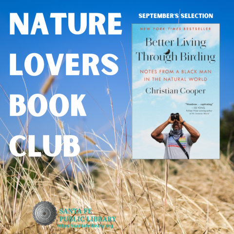 Text reads nature Lovers Book Club with September selection book cover