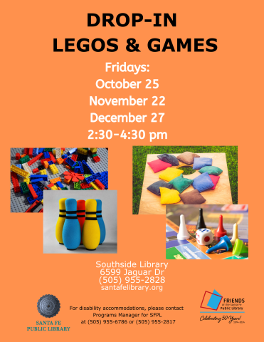 flyer with legos and games