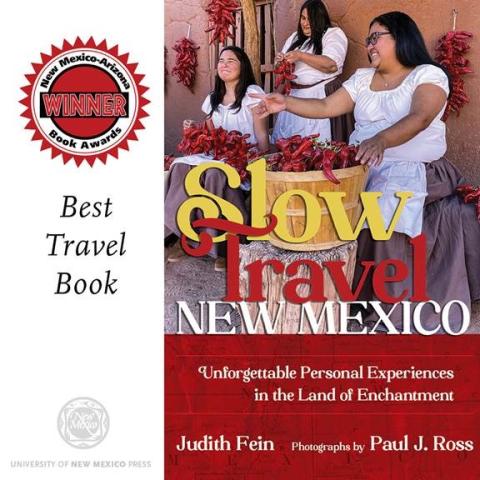 Slow Travel book cover with award emblem