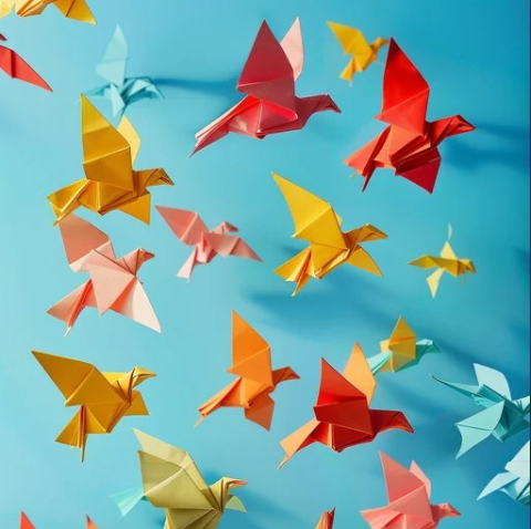 Origami birds