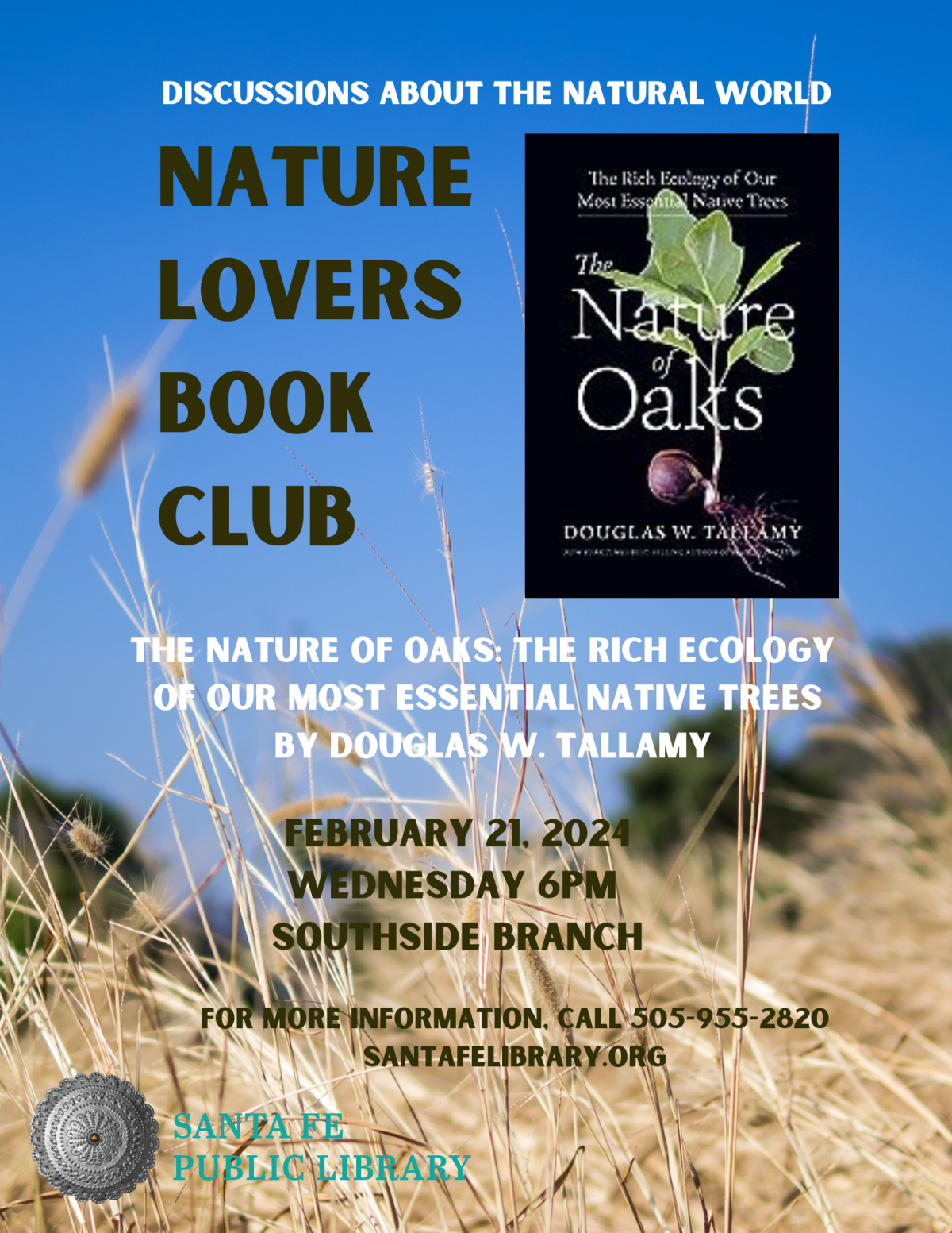 Flyer for February Nature Lovers Book Club