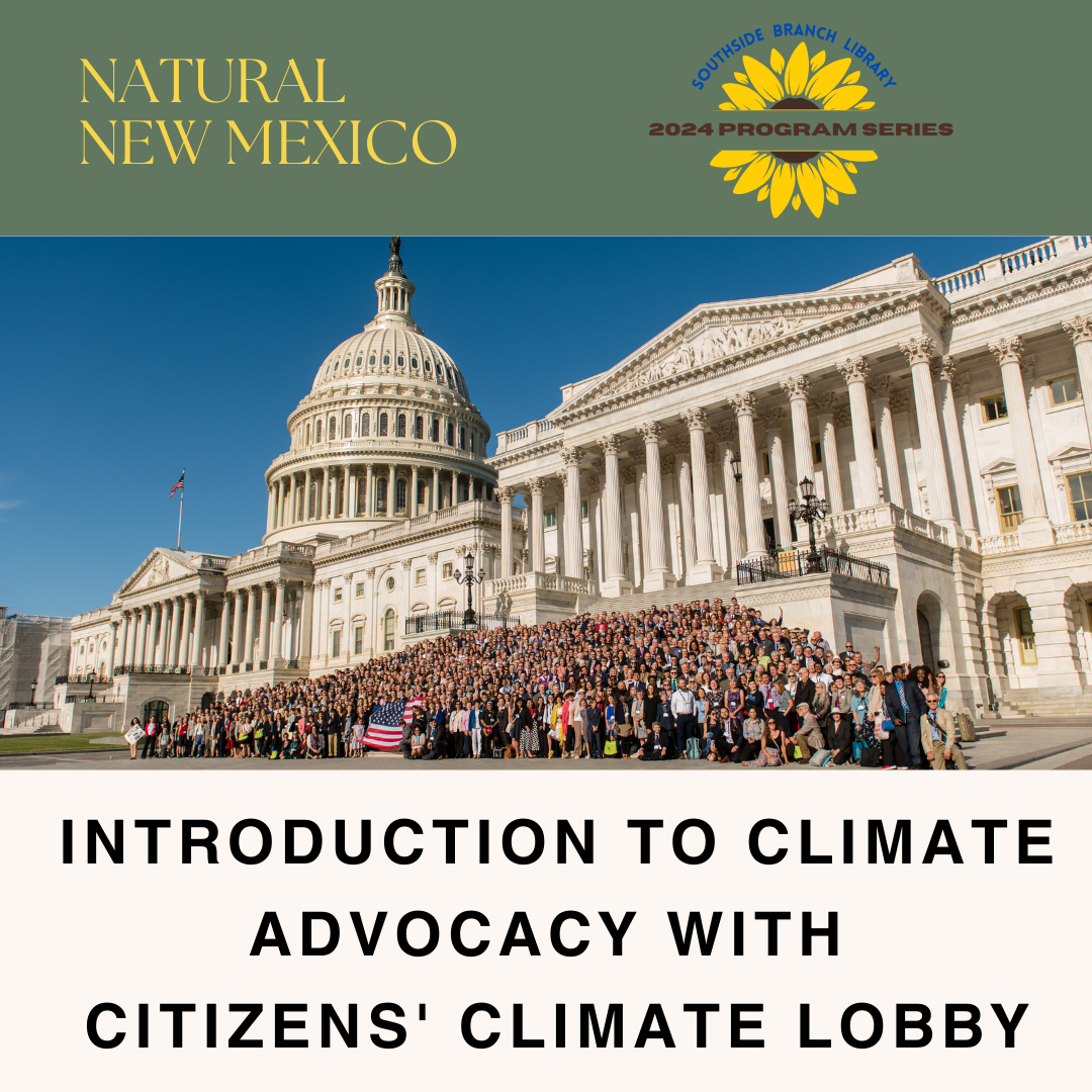 Natural New Mexico Series - Citizens' Climate Lobby Program Graphic