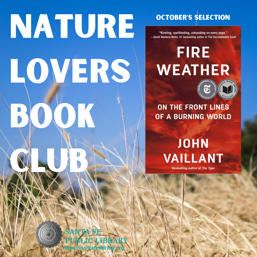 Text reads nature Lovers Book Club with October selection book cover