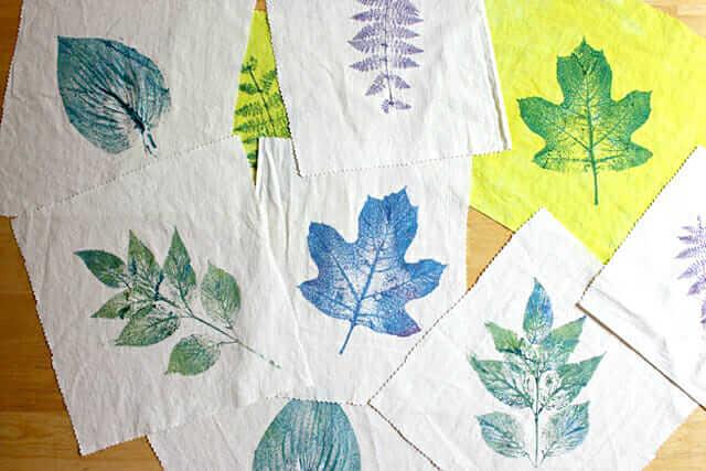 Leaf stamp printing